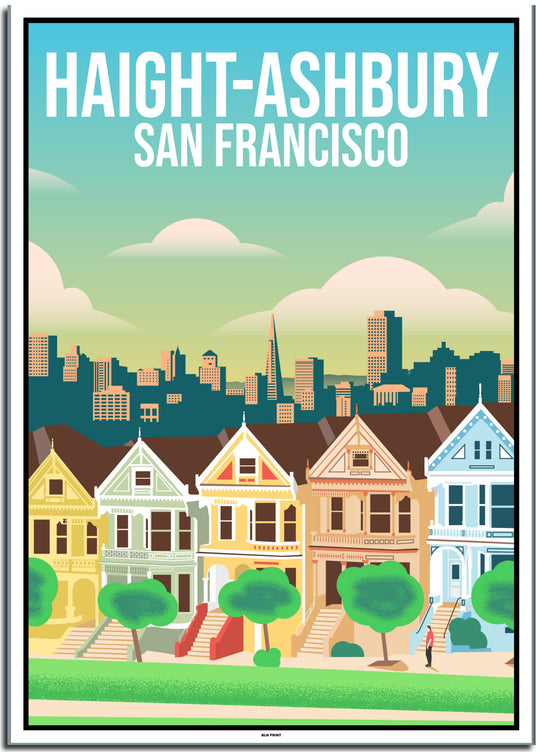 vintage travel poster San Francisco #50x70cm-weier-farbrand