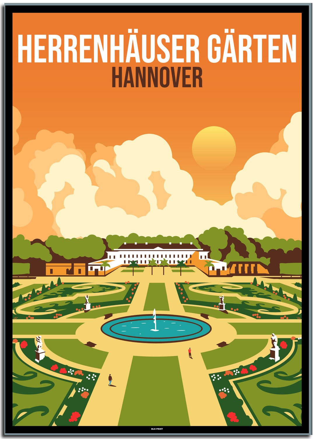 vintage hannover poster shop #50x70cm-schwarzer-farbrand