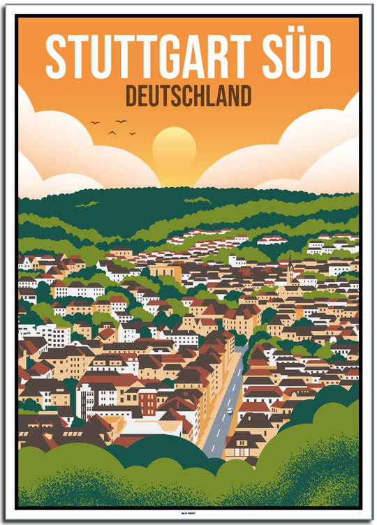 vintage stuttgart poster shop #50x70cm-weier-farbrand