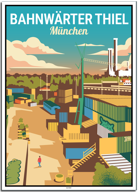 vintage münchen poster shop #50x70cm-weier-farbrand