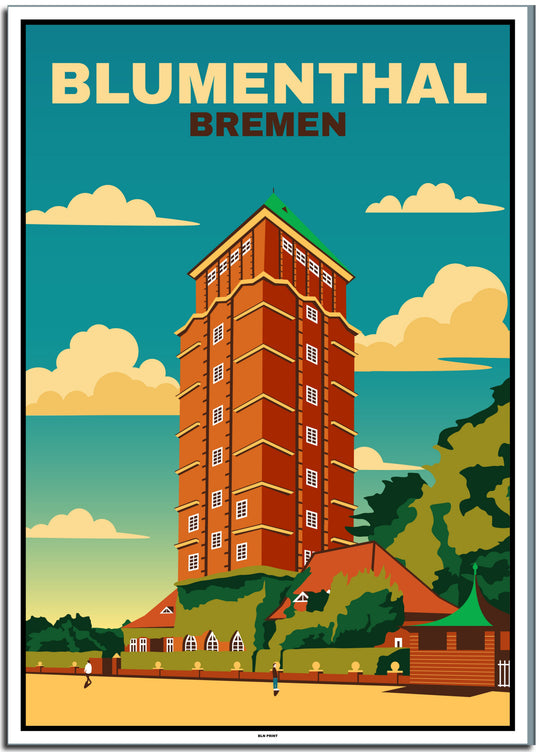 vintage berlin poster shop #50x70cm-weier-farbrand