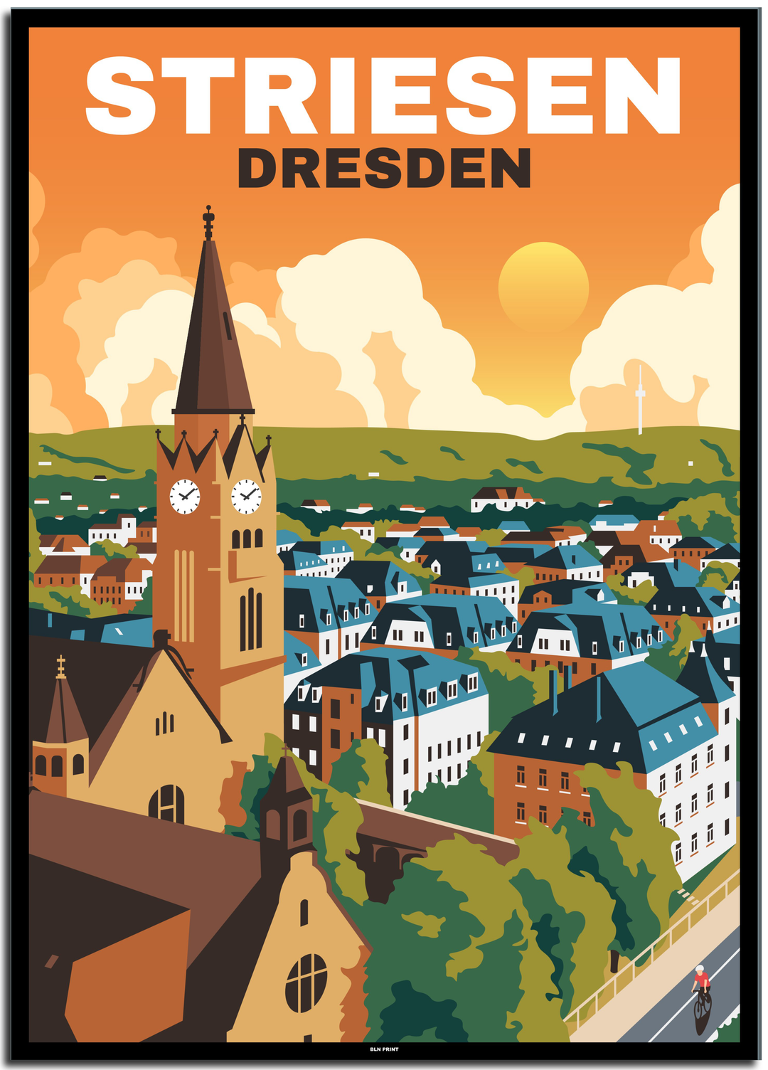 vintage dresden poster shop #50x70cm-schwarzer-farbrand