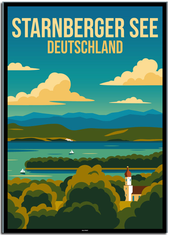 vintage münchen poster shop #50x70cm-schwarzer-farbrand