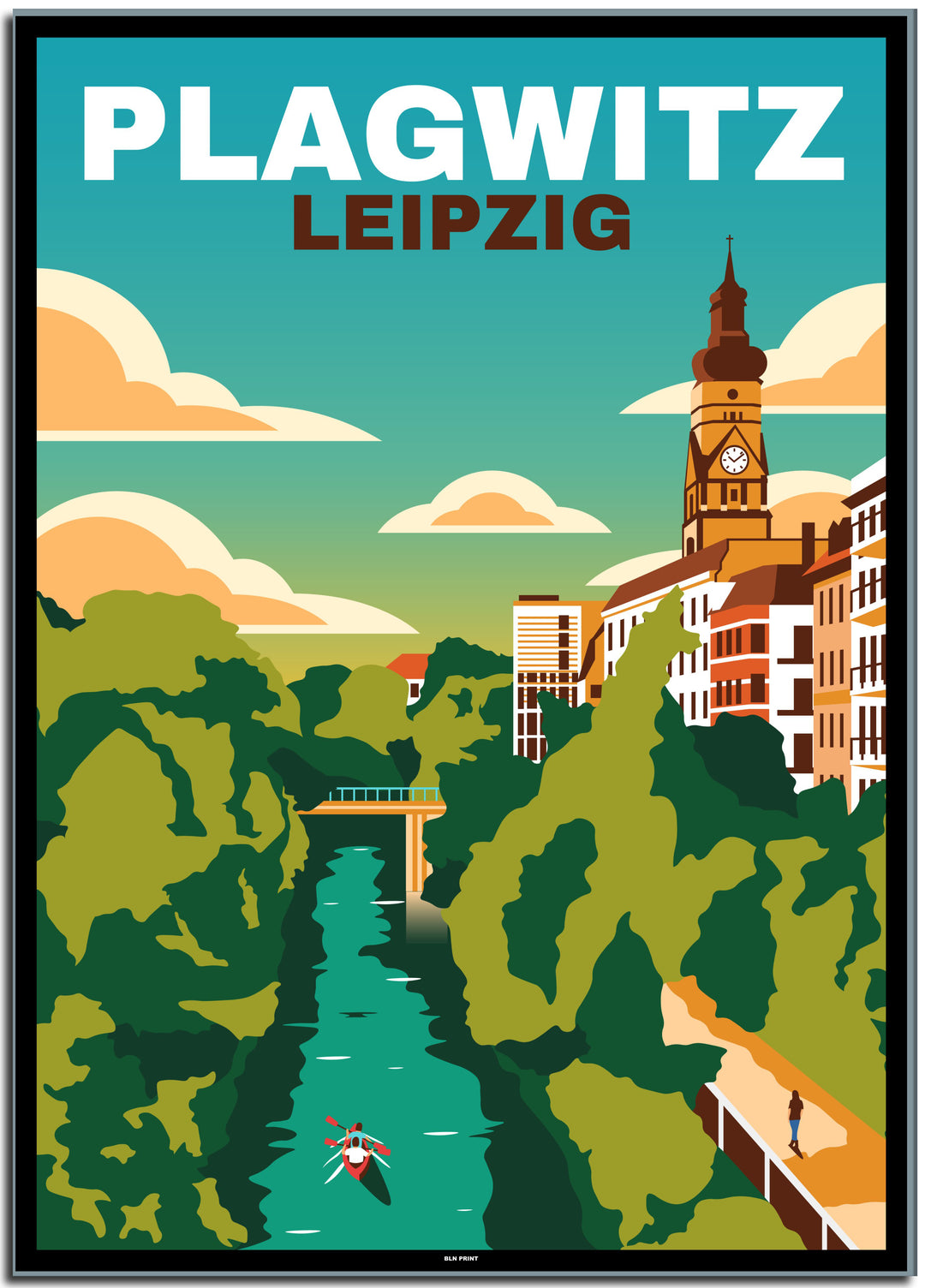 vintage leipzig poster shop #50x70cm-schwarzer-farbrand