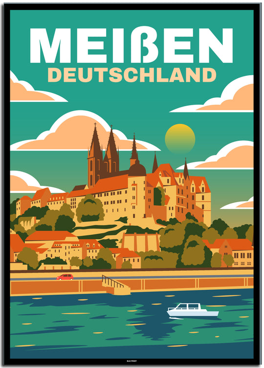 vintage dresden poster shop #50x70cm-schwarzer-farbrand
