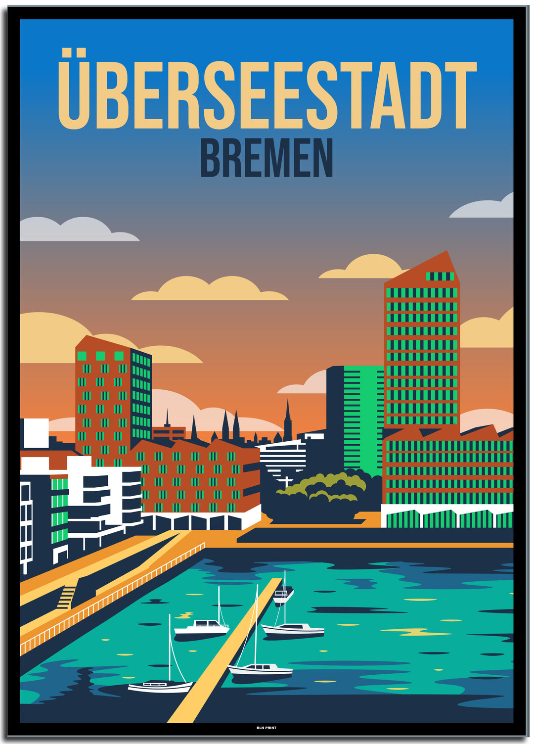 vintage berlin poster shop #50x70cm-schwarzer-farbrand