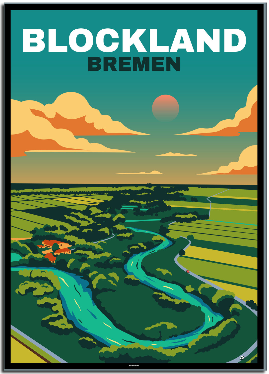 vintage berlin poster shop #50x70cm-schwarzer-farbrand