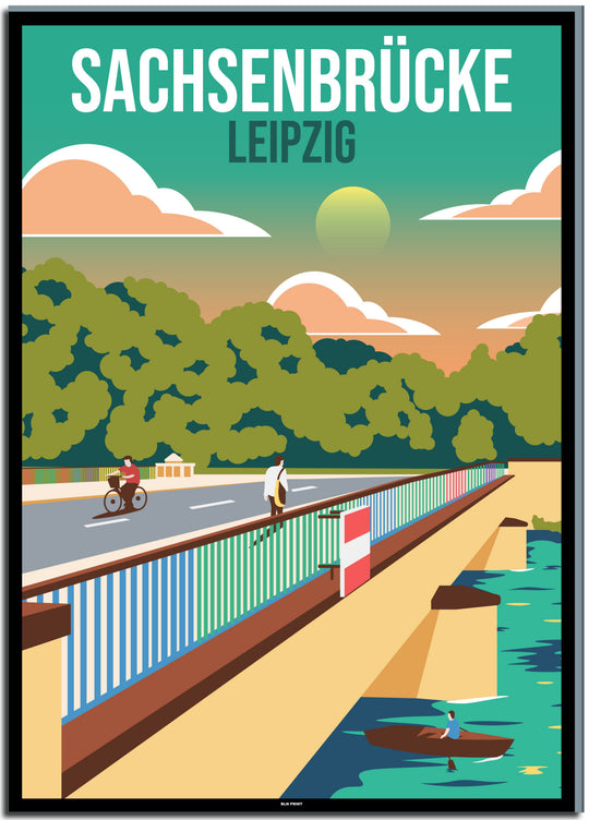 vintage leipzig poster shop #50x70cm-schwarzer-farbrand