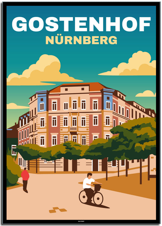 vintage berlin poster shop #50x70cm-schwarzer-farbrand