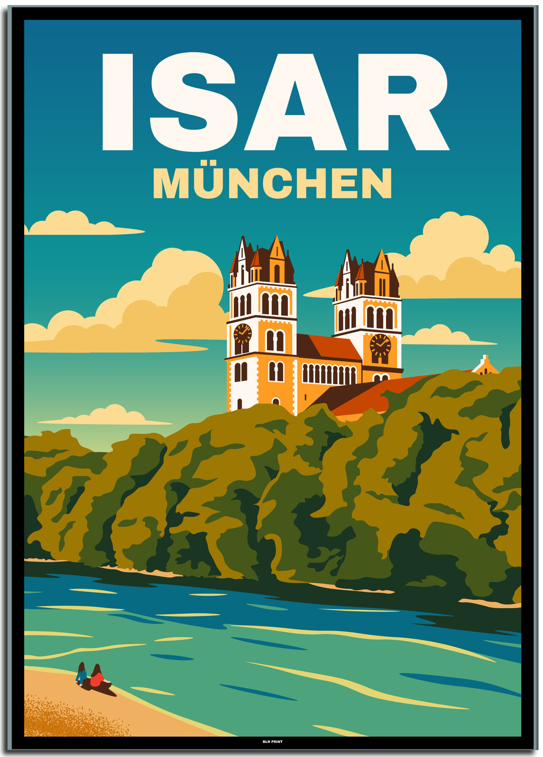 vintage berlin poster shop #50x70cm-schwarzer-farbrand