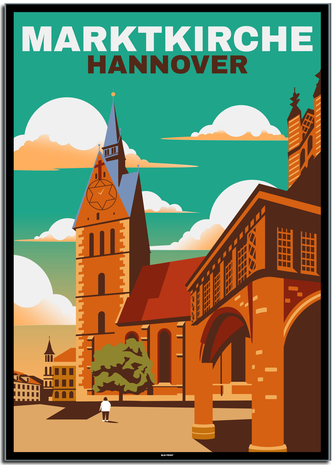 vintage hannover poster shop #50x70cm-schwarzer-farbrand