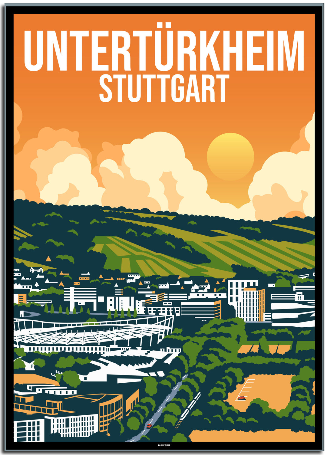 vintage stuttgart poster shop #50x70cm-schwarzer-farbrand