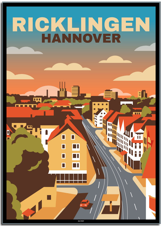 vintage hannover poster shop #50x70cm-schwarzer-farbrand