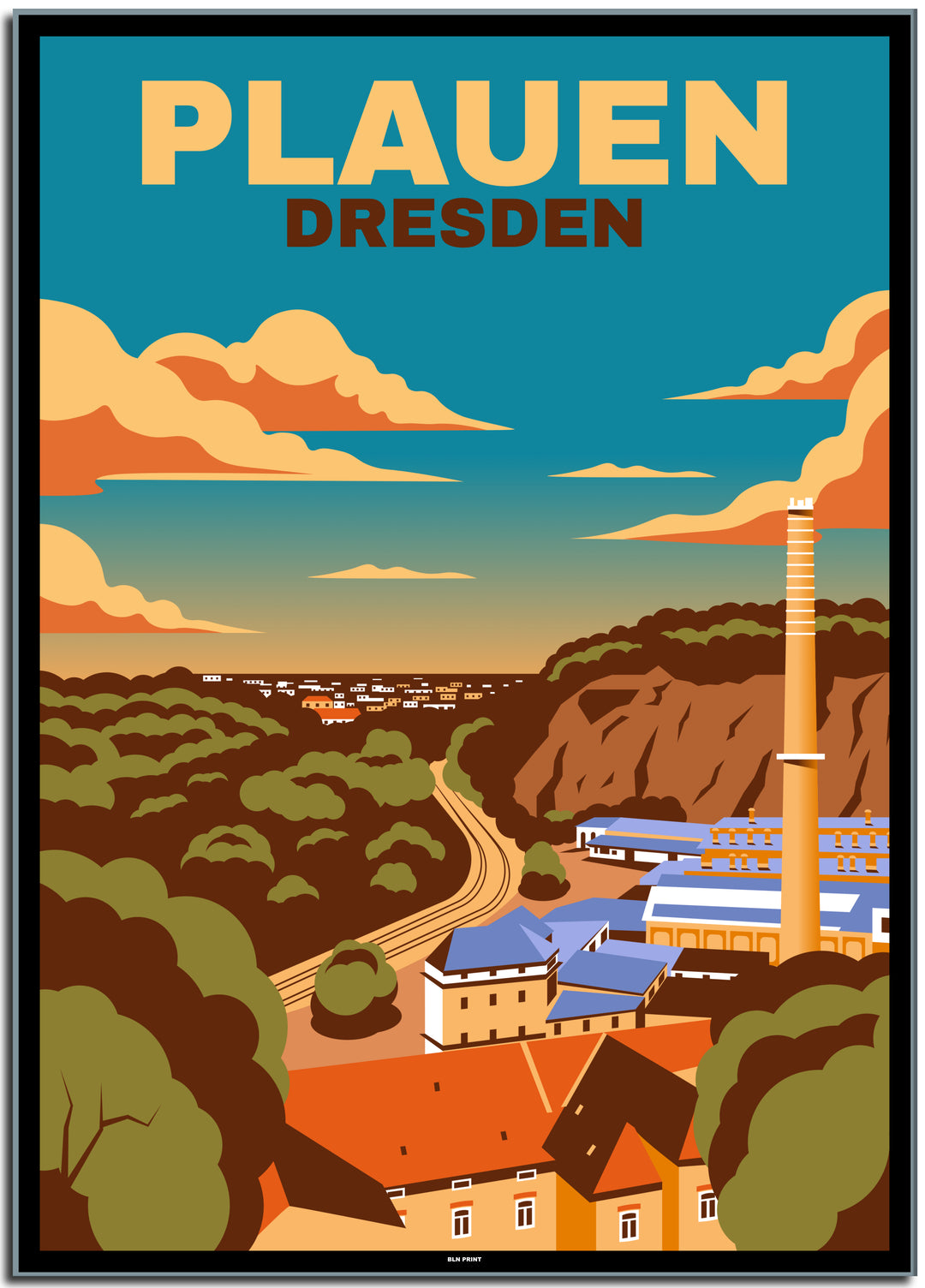 vintage berlin poster shop #50x70cm-schwarzer-farbrand