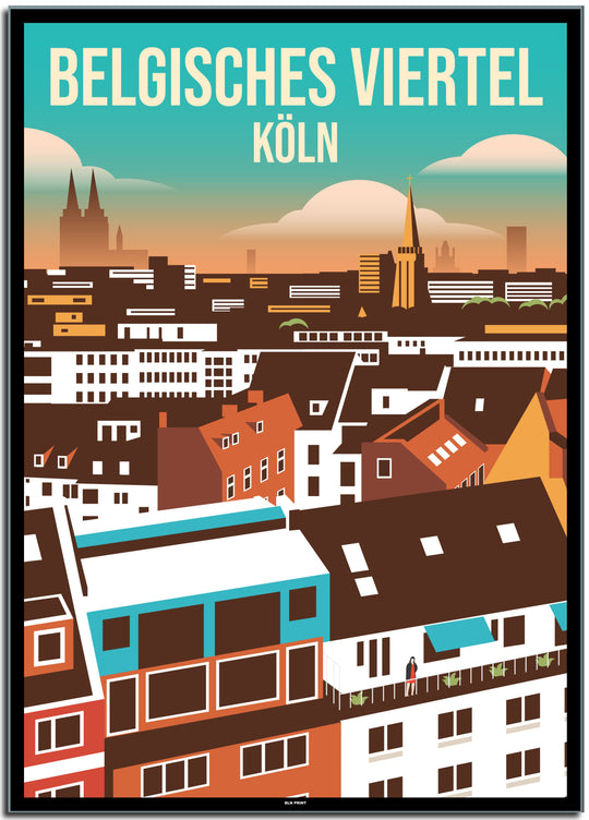 vintage köln poster shop #50x70cm-schwarzer-farbrand