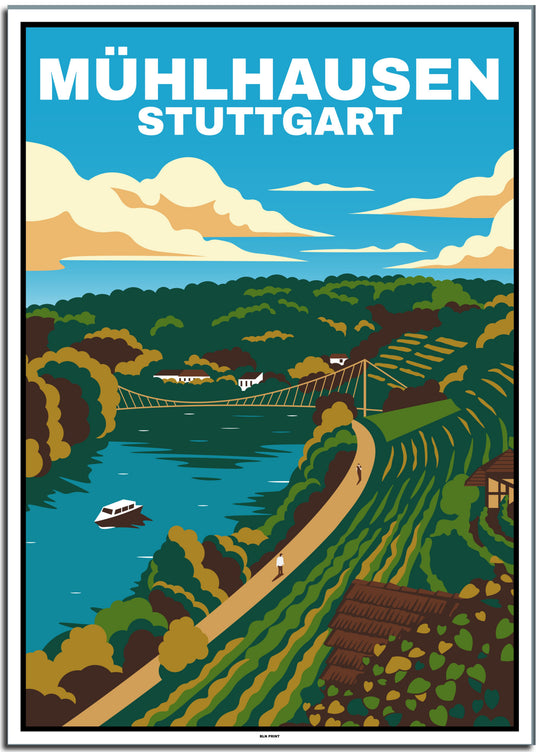 vintage stuttgart poster shop #50x70cm-weier-farbrand