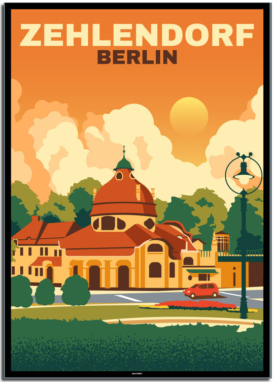 vintage berlin poster shop #50x70cm-schwarzer-farbrand