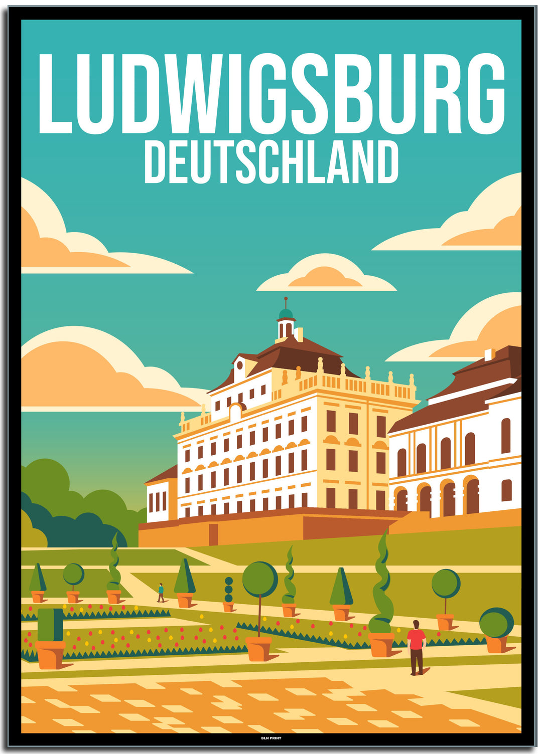 vintage stuttgart poster shop #50x70cm-schwarzer-farbrand