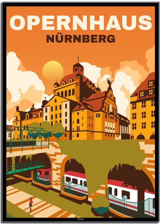 vintage berlin poster shop #50x70cm-schwarzer-farbrand