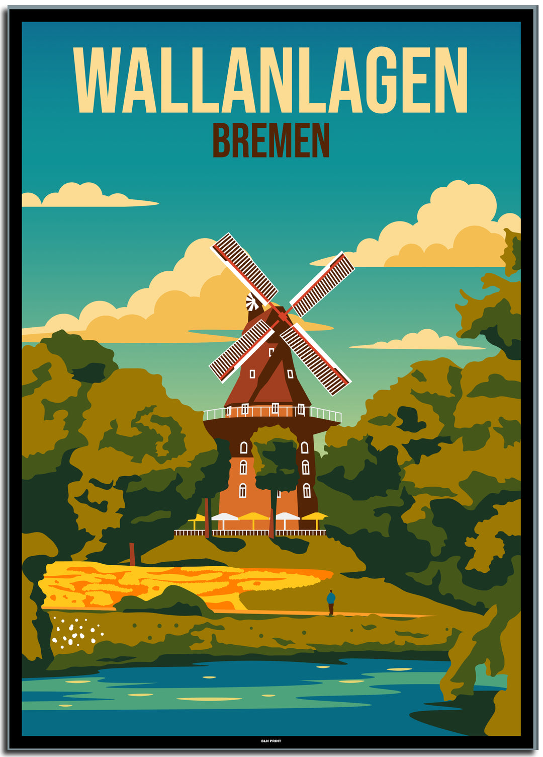 vintage berlin poster shop #50x70cm-schwarzer-farbrand