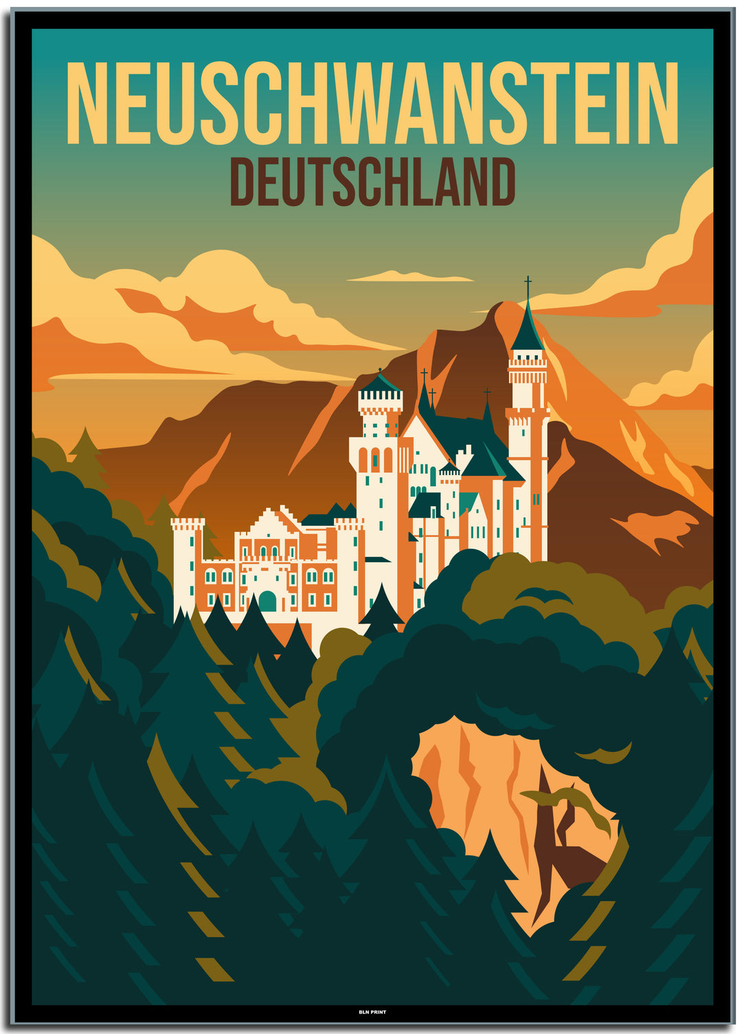 vintage berlin poster shop #50x70cm-schwarzer-farbrand