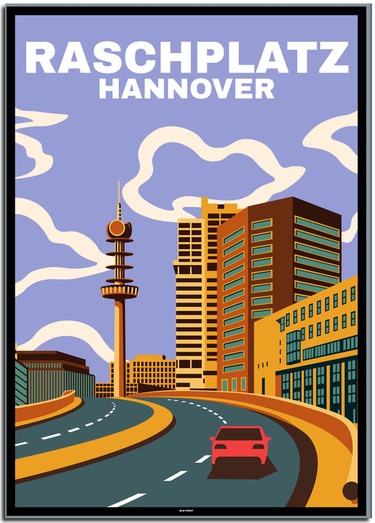 vintage hannover poster shop #50x70cm-schwarzer-farbrand
