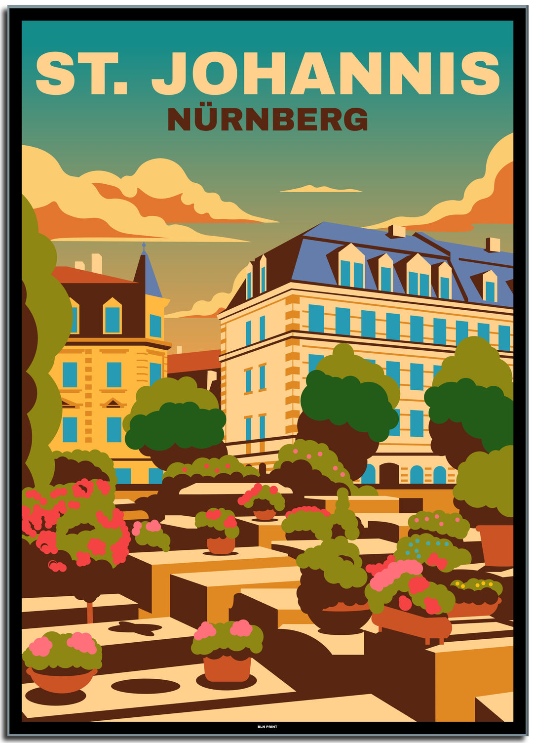 vintage berlin poster shop #50x70cm-schwarzer-farbrand