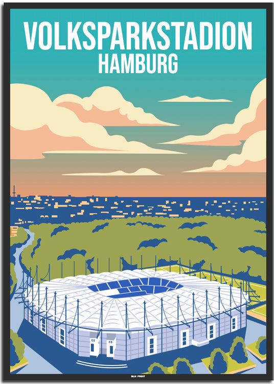 vintage hamburg poster shop #50x70cm-schwarzer-farbrand