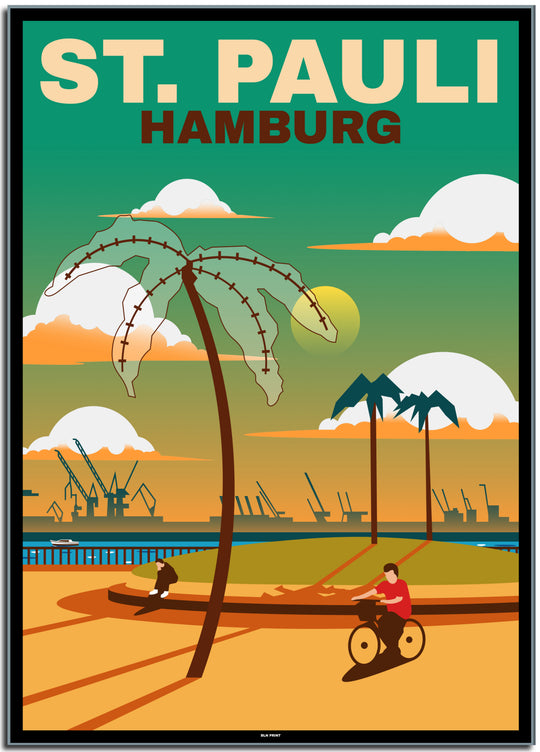 vintage leipzig poster shop #50x70cm-schwarzer-farbrand