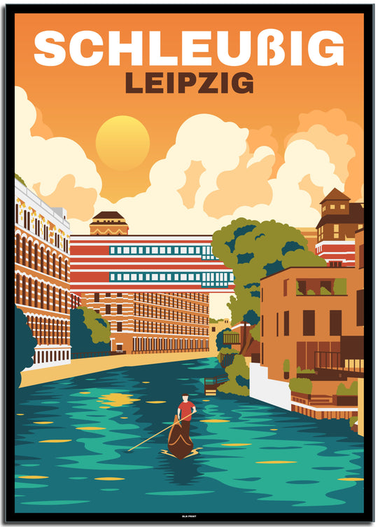 vintage leipzig poster shop #50x70cm-schwarzer-farbrand