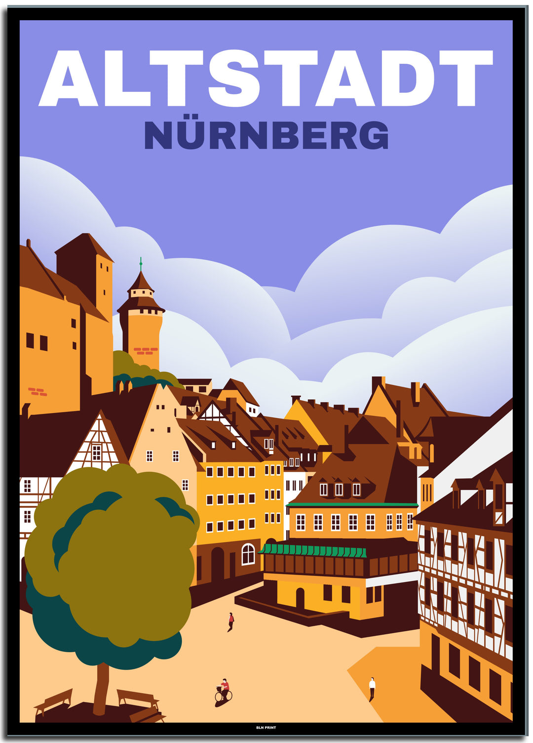 vintage berlin poster shop #50x70cm-schwarzer-farbrand