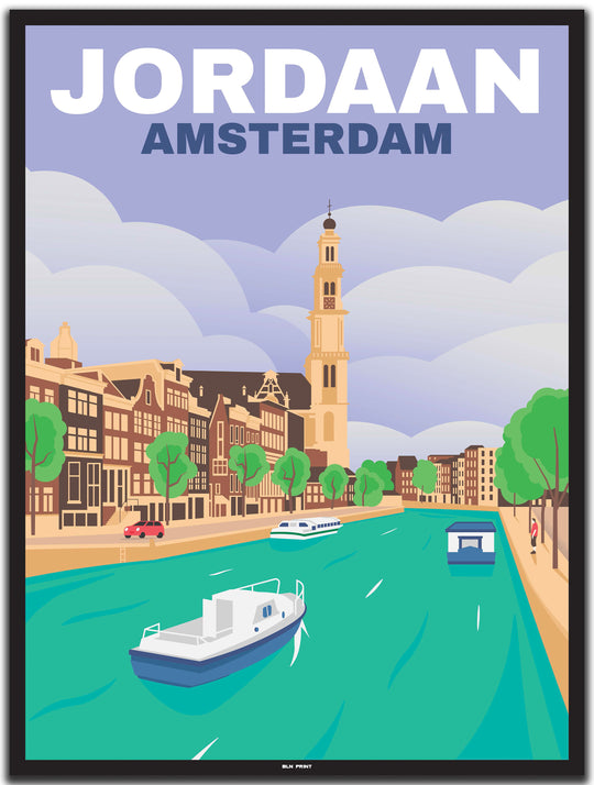 vintage amsterdam poster shop #30x40cm-schwarzer-farbrand