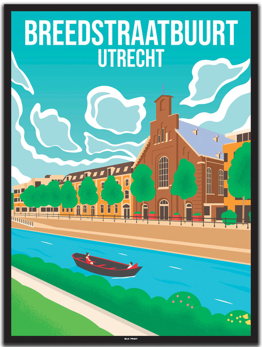 vintage utrecht poster shop #30x40cm-schwarzer-farbrand