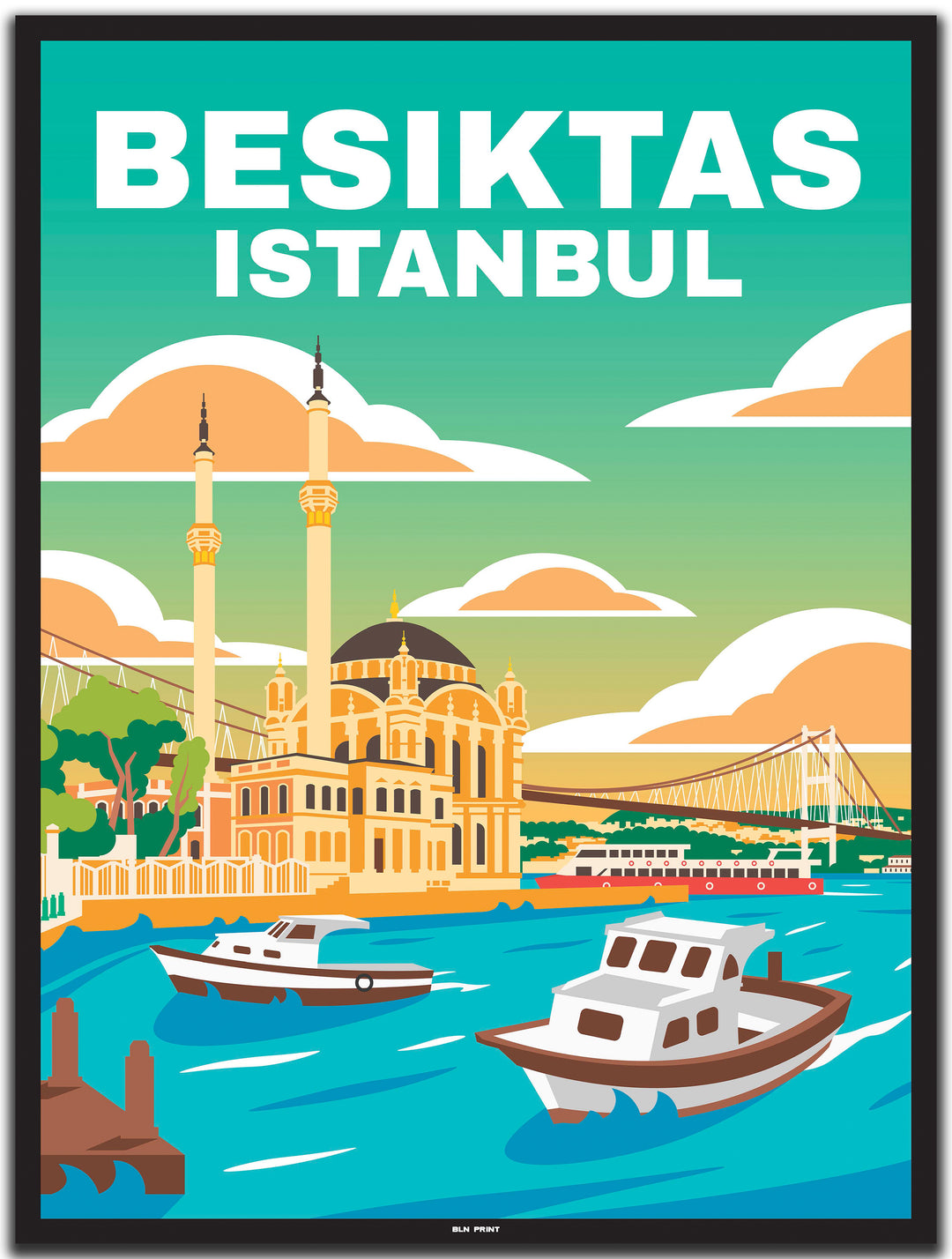 vintage istanbul poster shop #30x40cm-schwarzer-farbrand