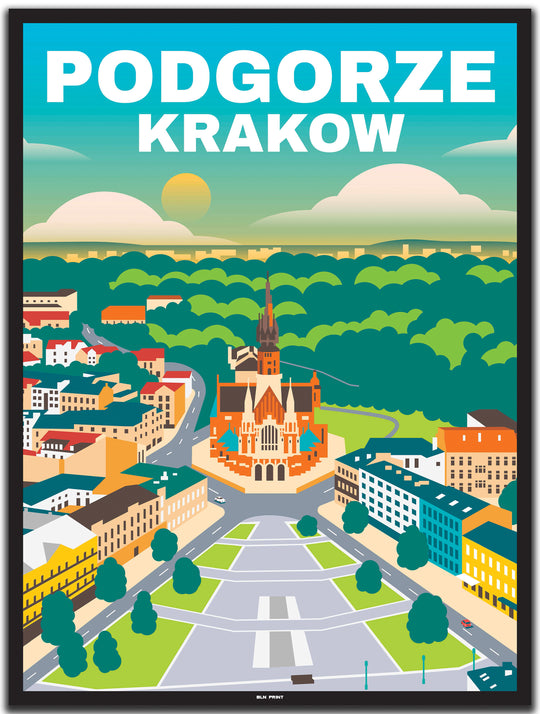 vintage krakau poster shop #30x40cm-schwarzer-farbrand