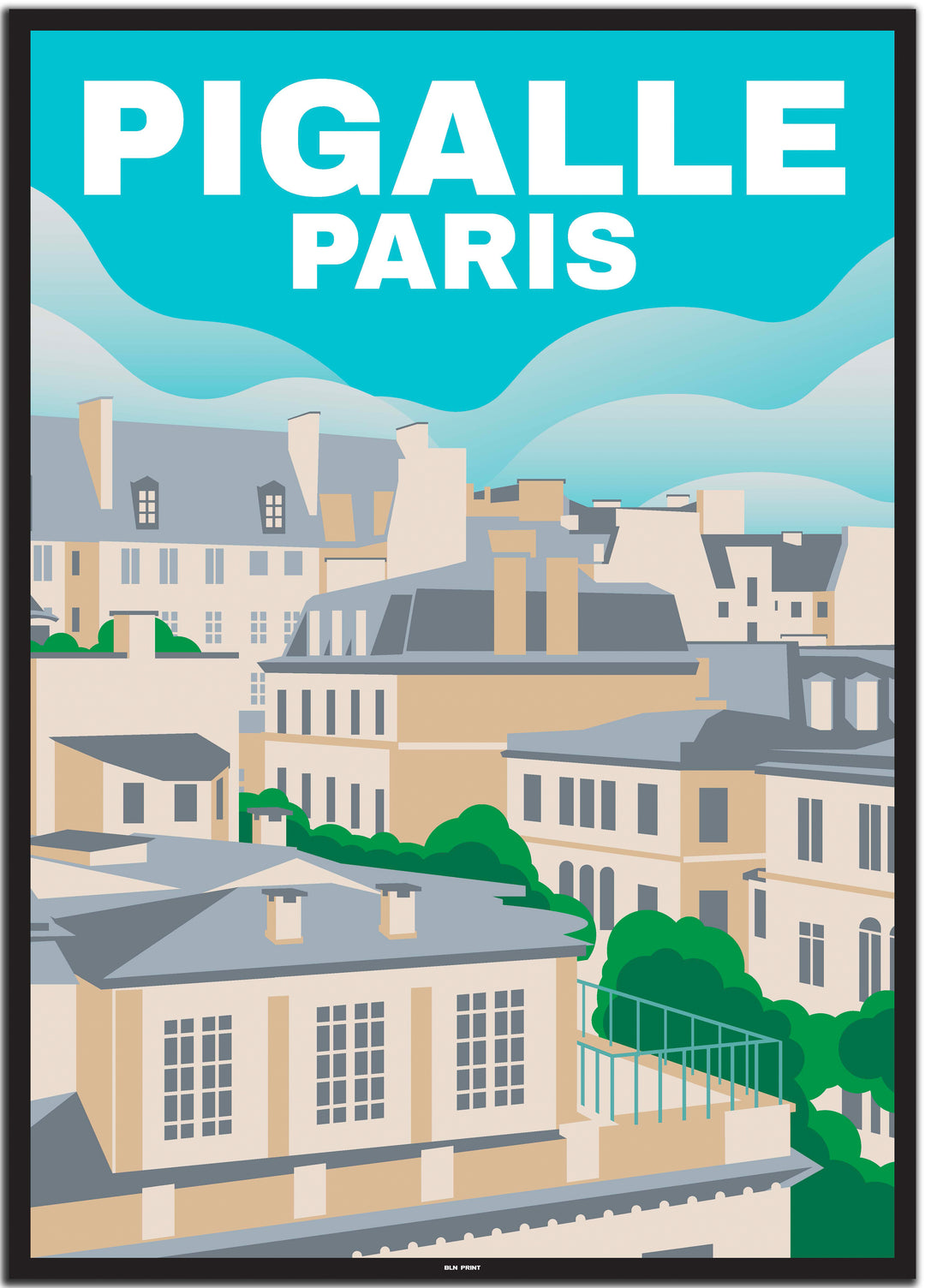 vintage paris poster shop #50x70cm-schwarzer-farbrand