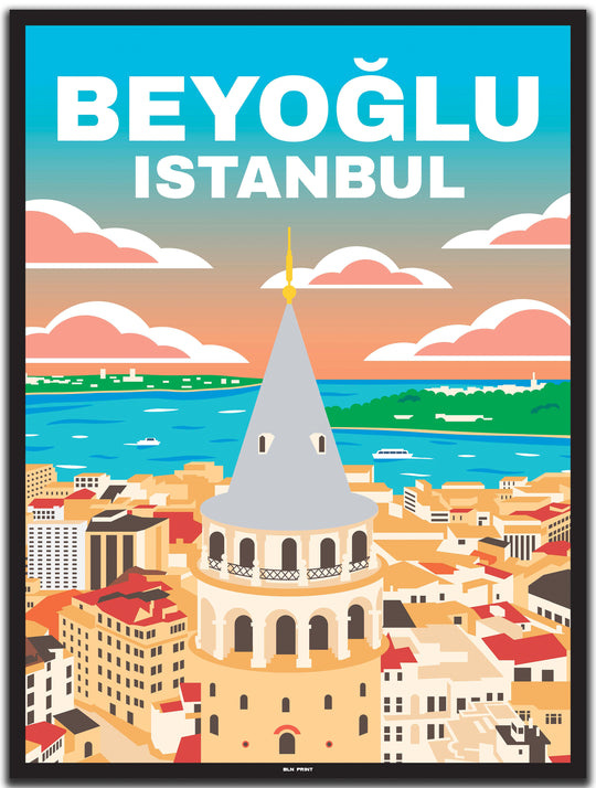 vintage istanbul poster shop #30x40cm-schwarzer-farbrand