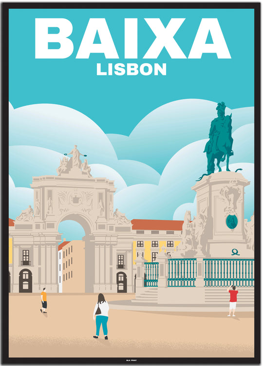 vintage Lissabon poster shop #50x70cm-schwarzer-farbrand