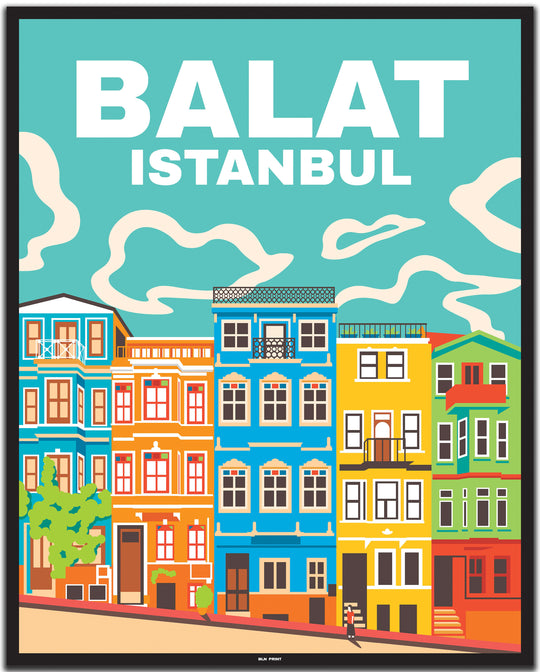 vintage travel poster istanbul #40x50cm-black-color-border