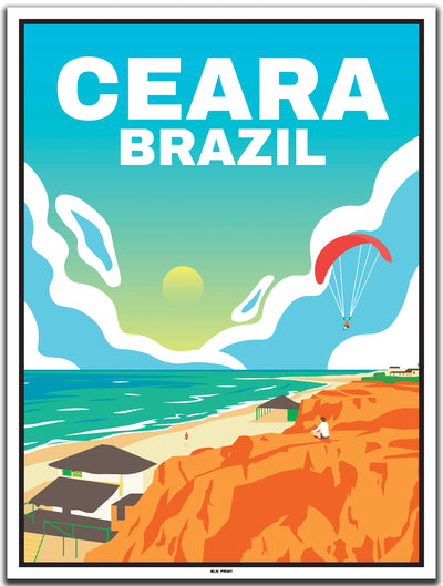 vintage kunstdruck travel poster Fortaleza #30x40cm-weier-farbrand