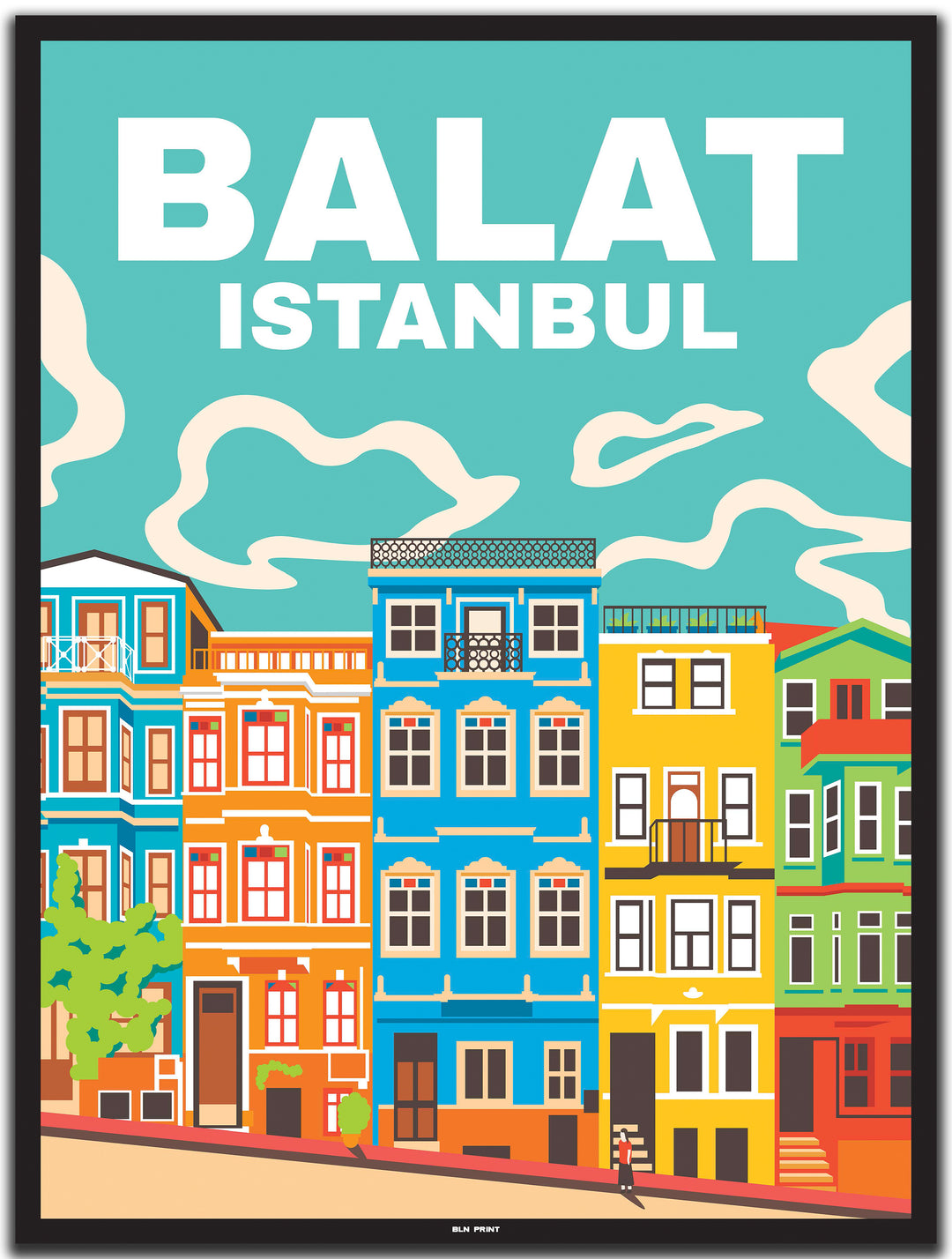 vintage istanbul poster shop #30x40cm-schwarzer-farbrand