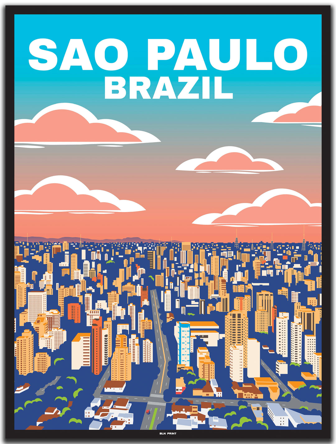 vintage sao paulo poster shop #30x40cm-schwarzer-farbrand