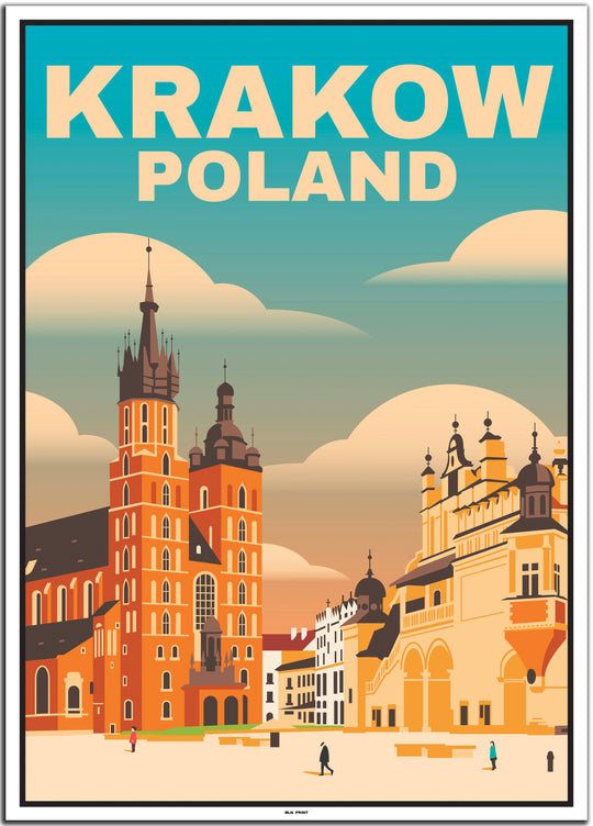 Polen 5er Poster-Set (Danzig, Gdynia, Krakau, Warschau, Tatra) - 50x70cm