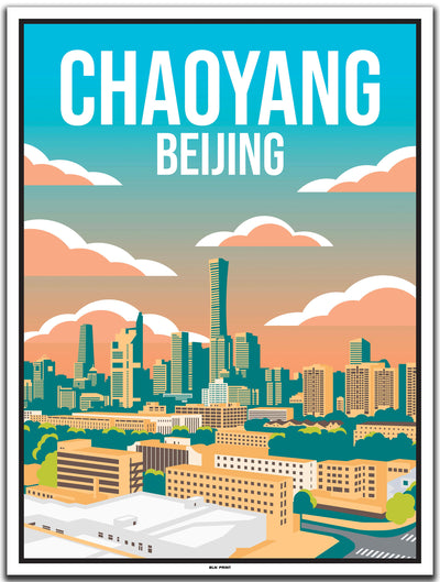 vintage kunstdruck travel poster Chaoyang Peking #30x40cm-weier-farbrand