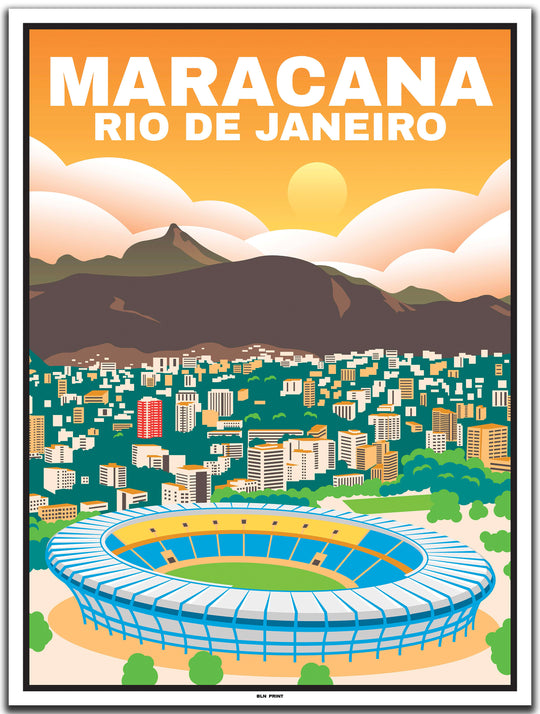 vintage travel poster Rio de Janeiro #30x40cm-white-color-border