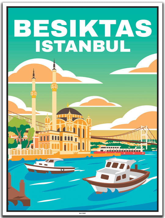 vintage kunstdruck travel poster Istanbul #30x40cm-weier-farbrand