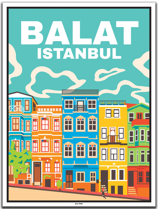 vintage kunstdruck travel poster Istanbul #30x40cm-weier-farbrand