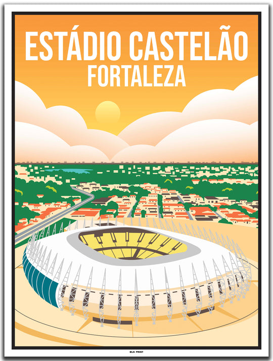 vintage travel poster Fortaleza #30x40cm-white-color-border