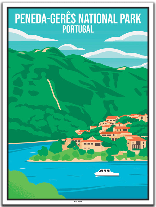 vintage travel poster porto #50x70cm-white-color-border