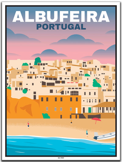 vintage travel poster algarve #30x40cm-white-color-border